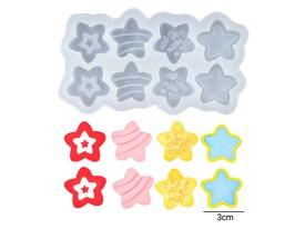 Molde silicona waxmelt estrellitas